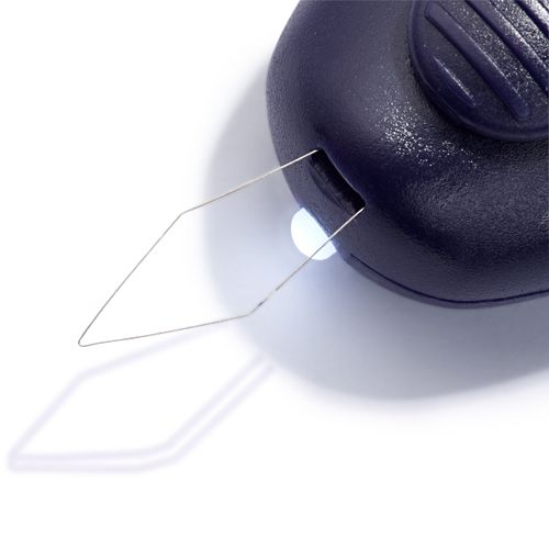 Prym PRYM_611125-1 Needle Threader with LED Light, Metal/Plastic, Multi-Colour, 18.5 x 9.5 x 2 cm