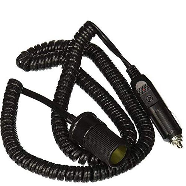 K M Electronics® 12V 24V Coiled DC CAR Cigar Lighter Socket Power Extension Lead Plug Cable 2M