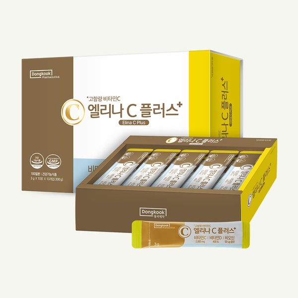 Dongkook Pharmaceutical Elina C Plus 1 box total 100 packets high-content vitamin C biotin vitamin D powder