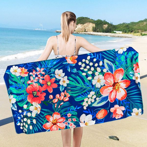 Pknoclan Beach Towel, Large, 59.1 x 31.5 inches (150 x 80 cm), Colorful, Quick Drying, Super Absorbent, Soft, Sandproof, Lightweight, Compact, Sand-free, Super Soft, Thin, Easy to Carry, Beach