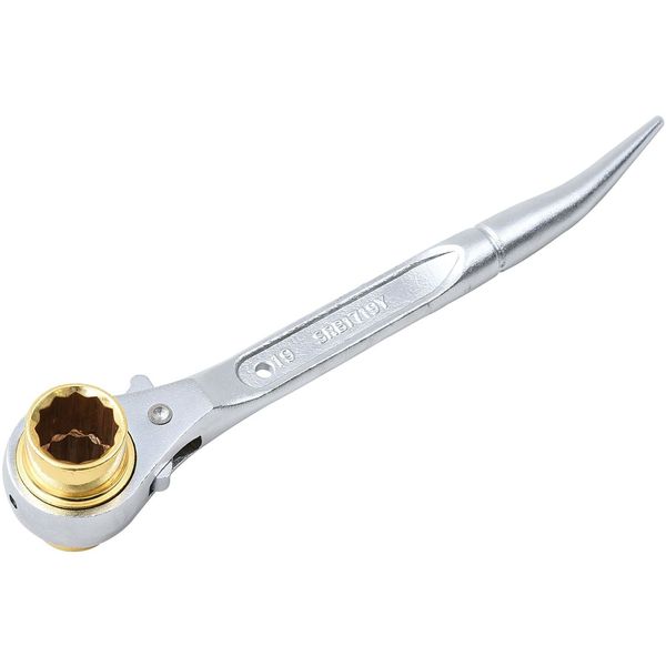 SUPERTOOL SRB1719Y Flex Ratchet Wrench with Curved Drift Pin (Yamazen Limited goods)