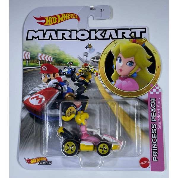 Hot Wheels - Mario Kart - Princess Peach Standard Kart - 2023 - Mint/NrMint Ships Bubble Wrapped in a Box