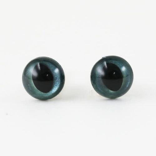 Cat's Eye 2 Pieces 1 Pair 7.5 mm Blue Pearl