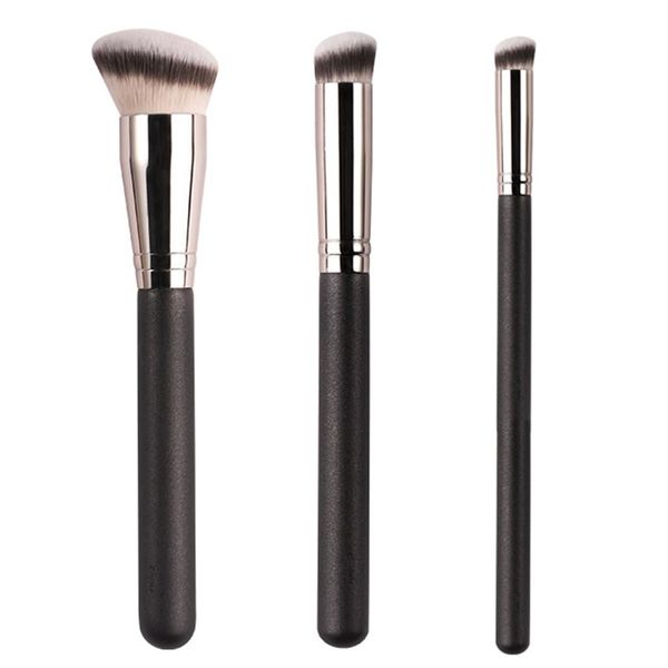 SANJAOYEE Makeup Brush Set, Set of 3, Concealer Brush, Eyeshadow Brush, Foundation Brush, Makeup Brush Case Included, For Beginners, For Sensitive Skin, Makeup Tools, Elegant Gift