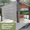 Universal Pergola Replacement Canopy Shade Cover with Breathable HDPE Fabric & Rod Pockets for 10 x 10 FT Pergola, Canopy Size: 192'' L x 106'' W (Light Grey)
