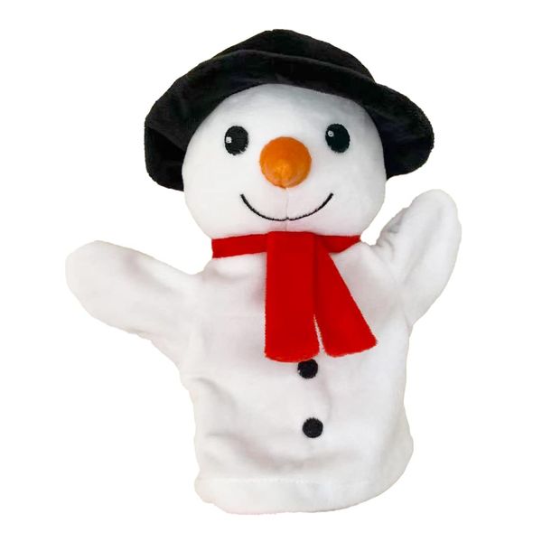 The Puppet Company - My First Christmas Puppet - Snowman Hand Puppet - Suitable From Birth - PC003831, White