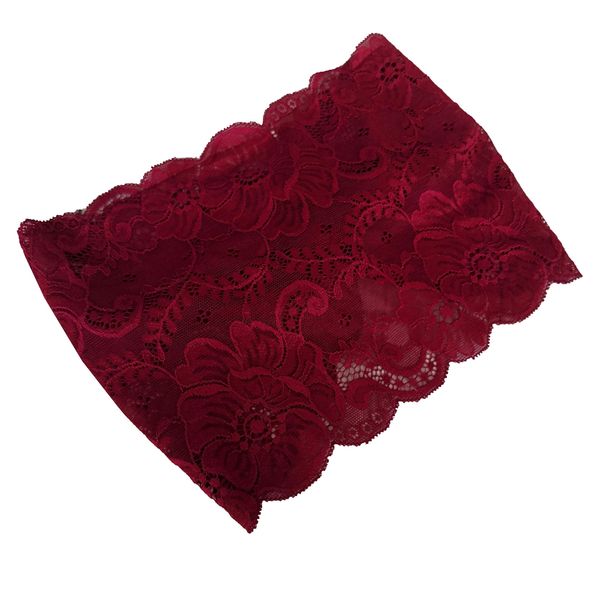 Oyabridal Vintage Lace Headbands for Women Elastic Lace Halloween Headband Party Accessories (Burgundy)