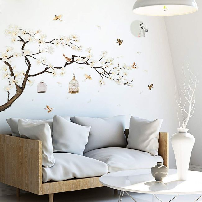 New 3D Wallpaper Mural Flower Romantic Cherry Blossom Tree Wall Home  Decoration