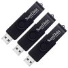 SamData 32GB 3-Pack USB 2.0 Thumb Drive Swivel Memory Stick with LED Indicator (Black, 32GB-3Pack)