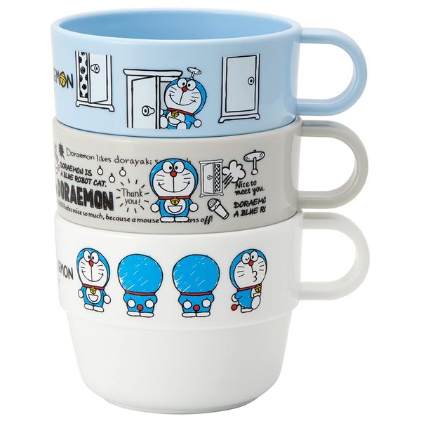 Skater KS31-A Children's Stacking Cups, Set of 3, I'm Doraemon, Made in Japan