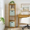 4-Cube Vertical Storage Organizer, Light Honey