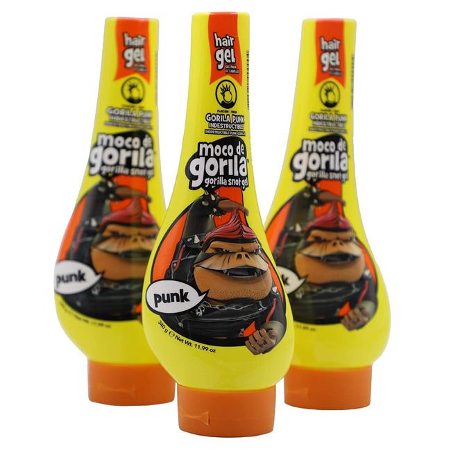 Moco de Gorila Punk, Hair Styling Gel, Reactivate with water, Long-lasting Hold,