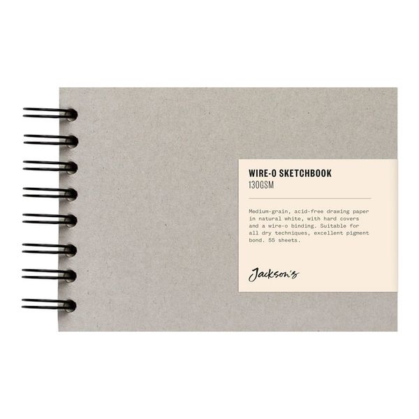 Jackson's : Wire-O Sketchbook : 130gsm : 55 Sheets : A6 : Landscape