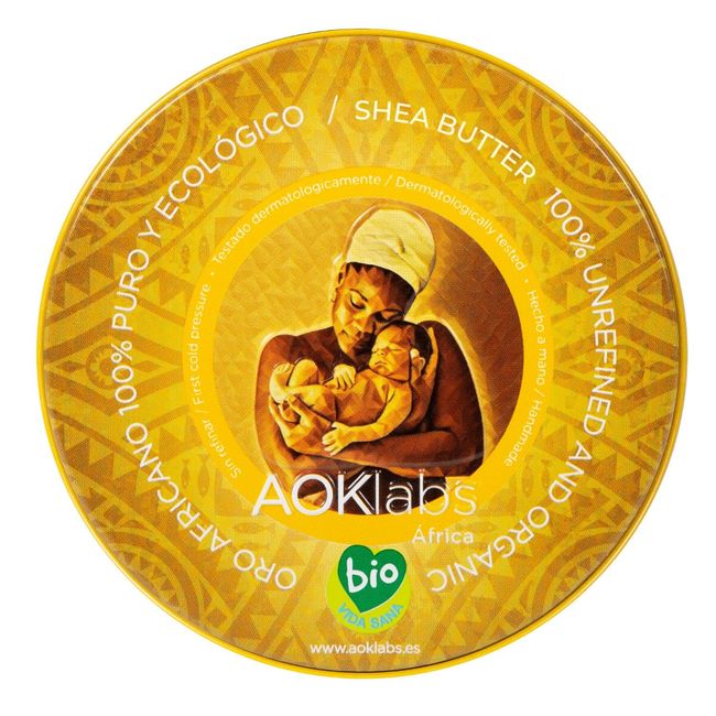 AOKlabs Sheabutter 100% Rein, Unraffiniertes, Intensive Pflege für Kosmetik, Haut, Haare, Fairtrade Shea Butter aus Ghana, Sheabutter BIO, Körperbutter für alle Hauttypen, Shea butter organic(100 ml)