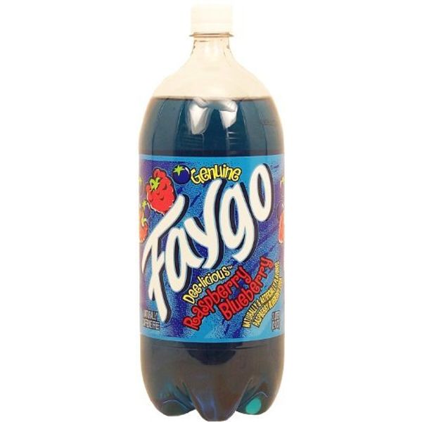 Faygo Raspberry Blueberry Soda Pop, 2-liter plastic bottle