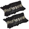 2 Packs 48pcs Embroidery Thread Black,Cross Stitch Threads 8M,Polyester Threads,Sewing Thread,Bracelet Thread for Sewing,Knotting and Crafting