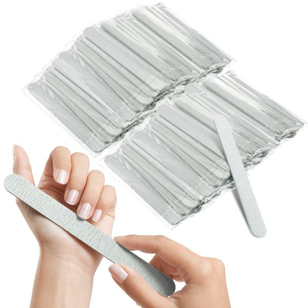 100 Pcs Grit Nail Buffers Files 100/180 Emery Board Double Sided Manicure Pedicure Tool Nail Buffering Files Fingernail Files for Women Men Nails Home Salon Supplies