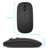 UrbanX Bluetooth Rechargeable Mouse for 17" Laptop Bluetooth Wireless Mouse Designed for Laptop/PC/Mac/iPad pro/Computer/Tablet/Android Midnight Black