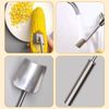 Collenatsy 2024 New Long Handle Stainless Steel Corn Stripping Tool, Corn on The Cob Remover,Corn Cob Stripper (1 PCS)
