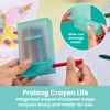 LockerMate Crayon Box with Sharpener Holds 24 Crayons, Assorted Color, Pack of 1