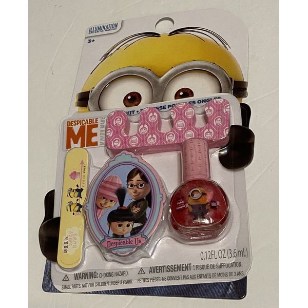 Despicable me Nail Kit , 0.12 FL OZ(3.6ml),1 Nail File,1 Toe Spacer! New