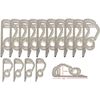 50 Gutter Hooks for Hanging Outdoor Christmas Xmas String Lights/Rope Lights Gutter Clips (Clear)