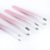 Brushworks HD 4 Piece Combination Tweezer Set - White