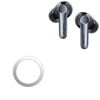 BoxWave Smart Gadget Compatible with EarFun Air Pro 4 - MagnetoSafe Ring, Add Magnet Functionality Adhesive Alloy - Metallic Silver