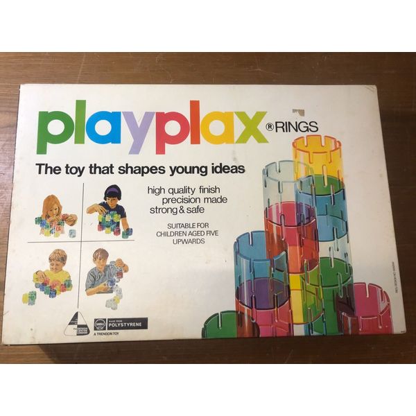 Vintage Toy Rare D Playplax Polystyrene Rings-