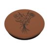 Saddle Brown Wildflower Floral Flower Design PopSockets Swappable PopGrip