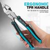 DURATECH 9.5inch High Leverage Lineman Plier Heavy Duty Side Cutter for Crimping