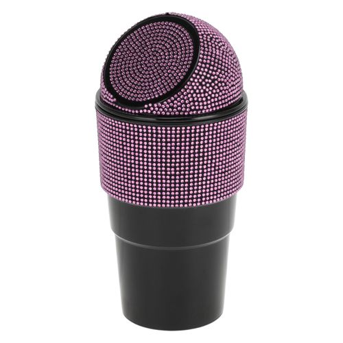 TUCKBOLD Car Trash Can Portable Front Seats Trash Bin Pink 1 Pc 3.9" Length 2.8" Width 7.9" Height Plastic