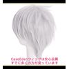 CaseEden 6054 Premium Cool Short Hair Wig, Silver, Silver, Silver
