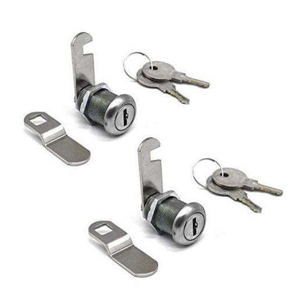 2Pcs Tool Box Locks Cabinet Cam Lock for Truck Pickup Tool Box Vending 7/8"