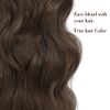 Hair Extensions Clip in 4PCS Medium Brown 20Inch Hair Extension Long Wavy Full Head Clip in Hair Extension Synthetic Fiber Hair Pieces for Women