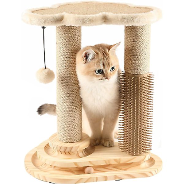 Made4Pets Cat Scratching Post, Self Groomer for Indoor Cats, Cloud Soft...