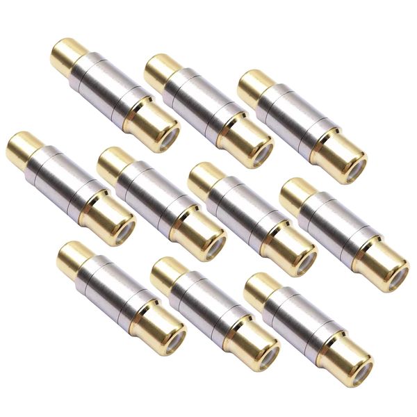MOMOIRO SAMURAI RCA Female Relay Adapter rca Extension Adapter 10pcs