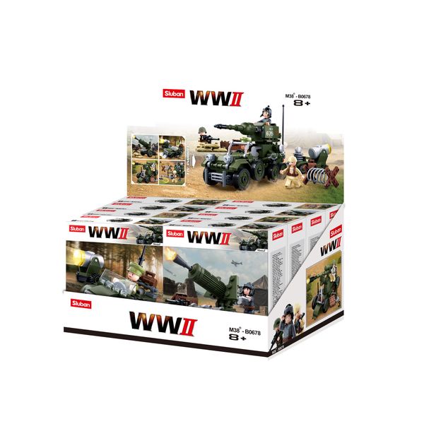 Sluban Wii- 4-in-1 Army Display Box (8 Pieces)