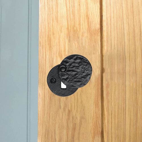 Ironmongery Solutions® Black Cast Iron Escutcheon Plates Keyhole Cover Key Hole Door Lock Accessories (Standard Covered Escutcheon)