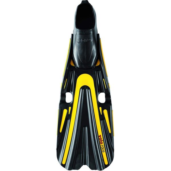 Mares Volo Race Full Foot Scuba Diving Fins, Black/Yellow, Size 9.5-10.5