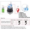 Keenso 12V Car Engine Start Stop Push Button Power Push Button Switch Universal Engine Start Stop Button Push Push Switch Ignition Starter (Black)