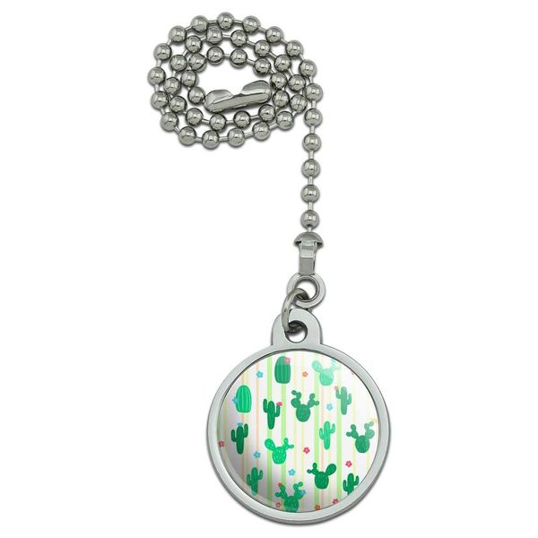 GRAPHICS & MORE Cute Cactus with Flowers Pattern Ceiling Fan and Light Pull Chain