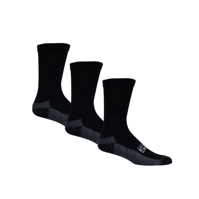 Sugar Free Sox Active-Fit Cushioned Diabetic Socks, Athletic Moisture-Wicking Socks, Crew Length (Black, 10-13)