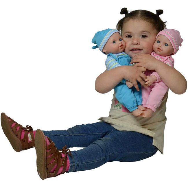 The New York Doll Collection 12" Twins Baby Doll - Soft Body Twin Baby Dolls (12" Caucasian)