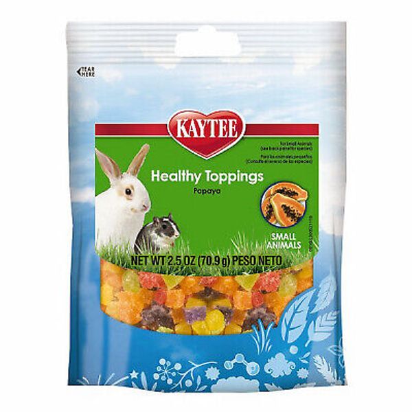 12 PAK Fiesta Healthy Toppings; 2.5 OZ; Papaya Small Animal Treat; Delicious ...