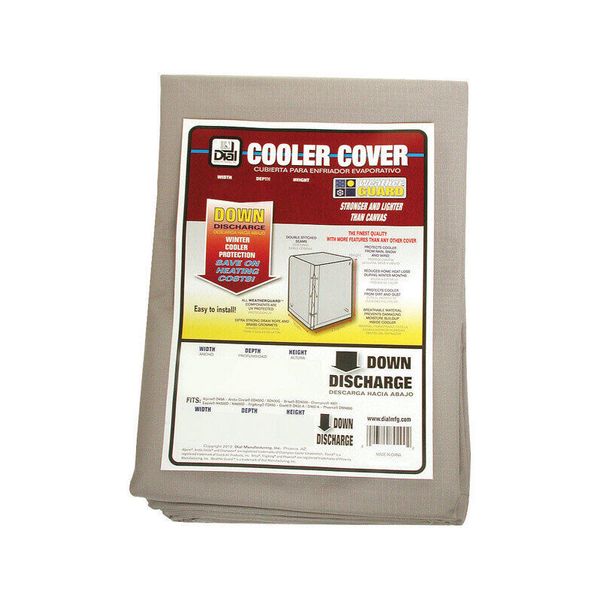 Dial-8929 Gray Polyester Evaporative Cooler Cover 36 in. H X 34 in. W