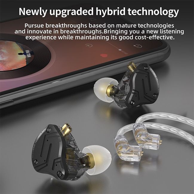  Linsoul KZ ZS10 PRO X Upgraded 1DD+4BA Hybrid Driver HiFi in  Ear Earphones IEM with Alloy Faceplace Detachable Silver-Plated Recessed  0.75mm 2Pin Cable for Audiophile Musician DJ Stage (Without Mic) 