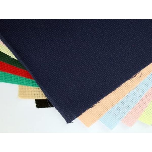 Minerva Crafts Aida 14 HPI Cross Stitch Fabric Assorted Colour - Each