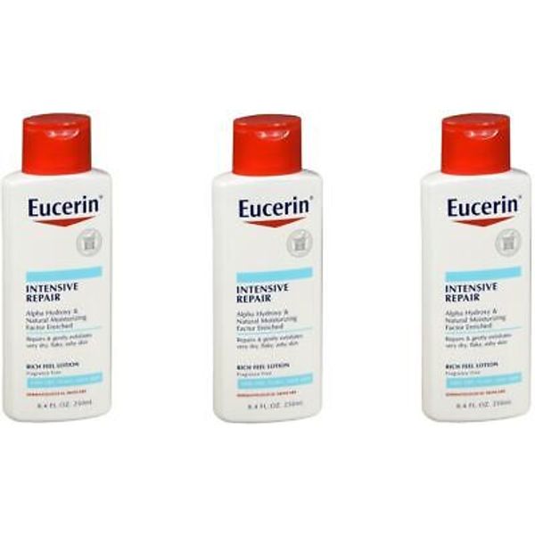 Eucerin Intensive Repair Dry Skin Lotion 8.4oz (3 Pack)