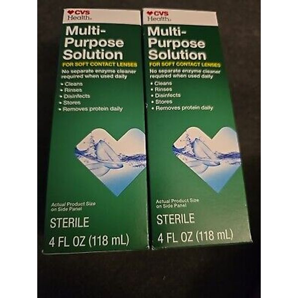 2 Pc CVS Health Multi-Purpose Contact Lenses Solution 12oz (BN24)